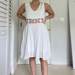 Free People White Flowy Dress